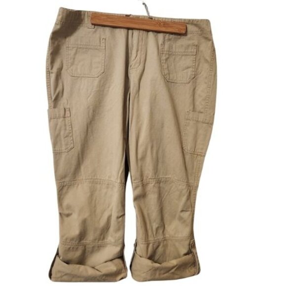 VENEZIA KHAKI CARGO ROLL-UP PANTS SIZE 16 - Picture 1 of 7